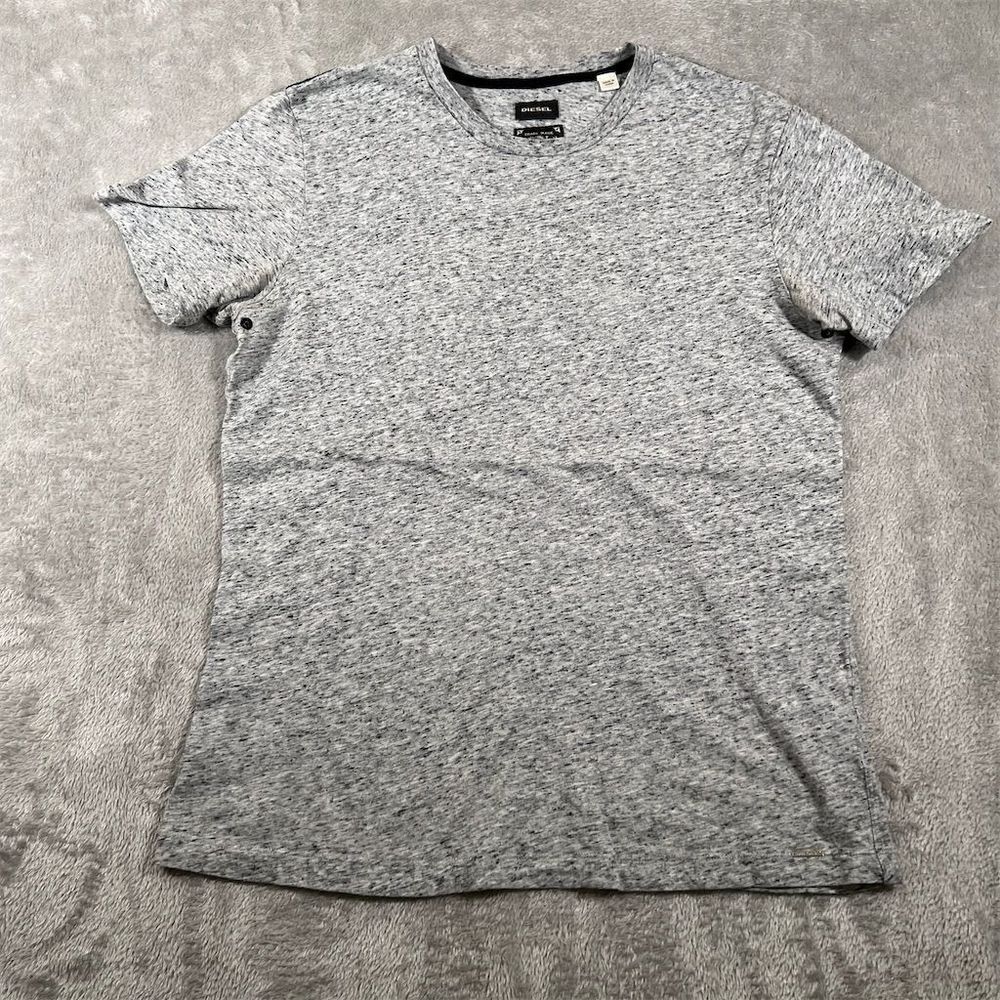 Diesel‎ Men's Short Sleeve Gray T-Shirt Crew Neck Logo Size S